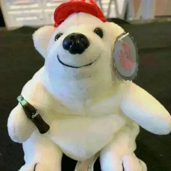 Coca Cola 1997 Plush Bear polar, Gently Used - Picture 1 of 6